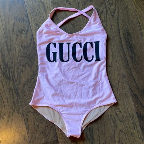 gucci one piece swimsuit replica|pink gucci bikini.